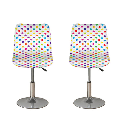 Colorful Polka Dot Pattern Print Bar Stool Covers