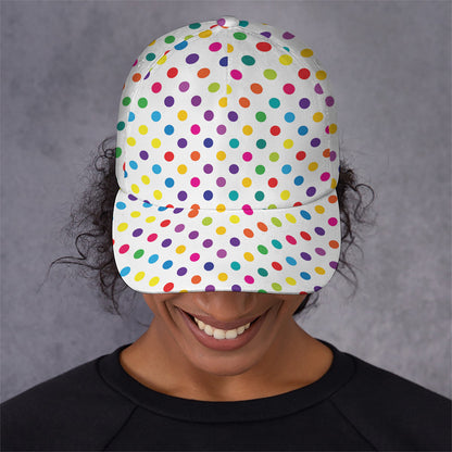 Colorful Polka Dot Pattern Print Baseball Cap