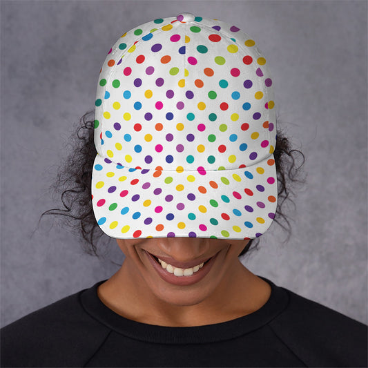 Colorful Polka Dot Pattern Print Baseball Cap