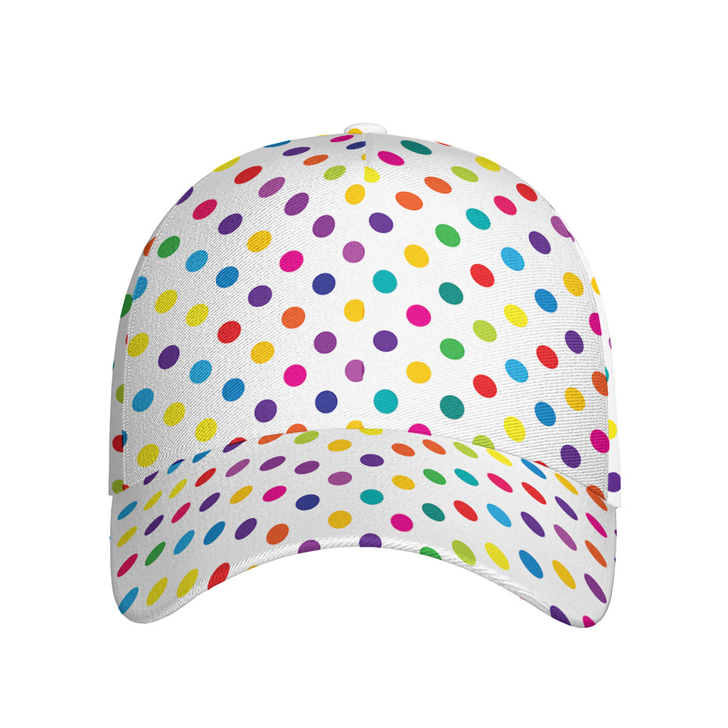 Colorful Polka Dot Pattern Print Baseball Cap