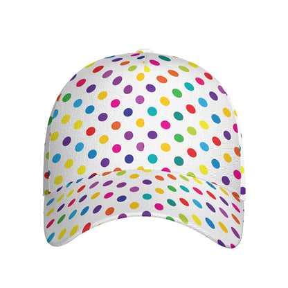 Colorful Polka Dot Pattern Print Baseball Cap
