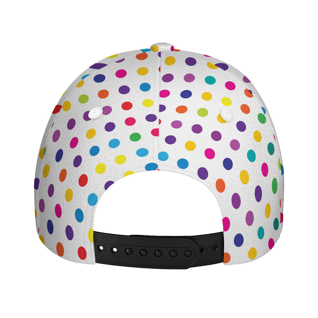 Colorful Polka Dot Pattern Print Baseball Cap