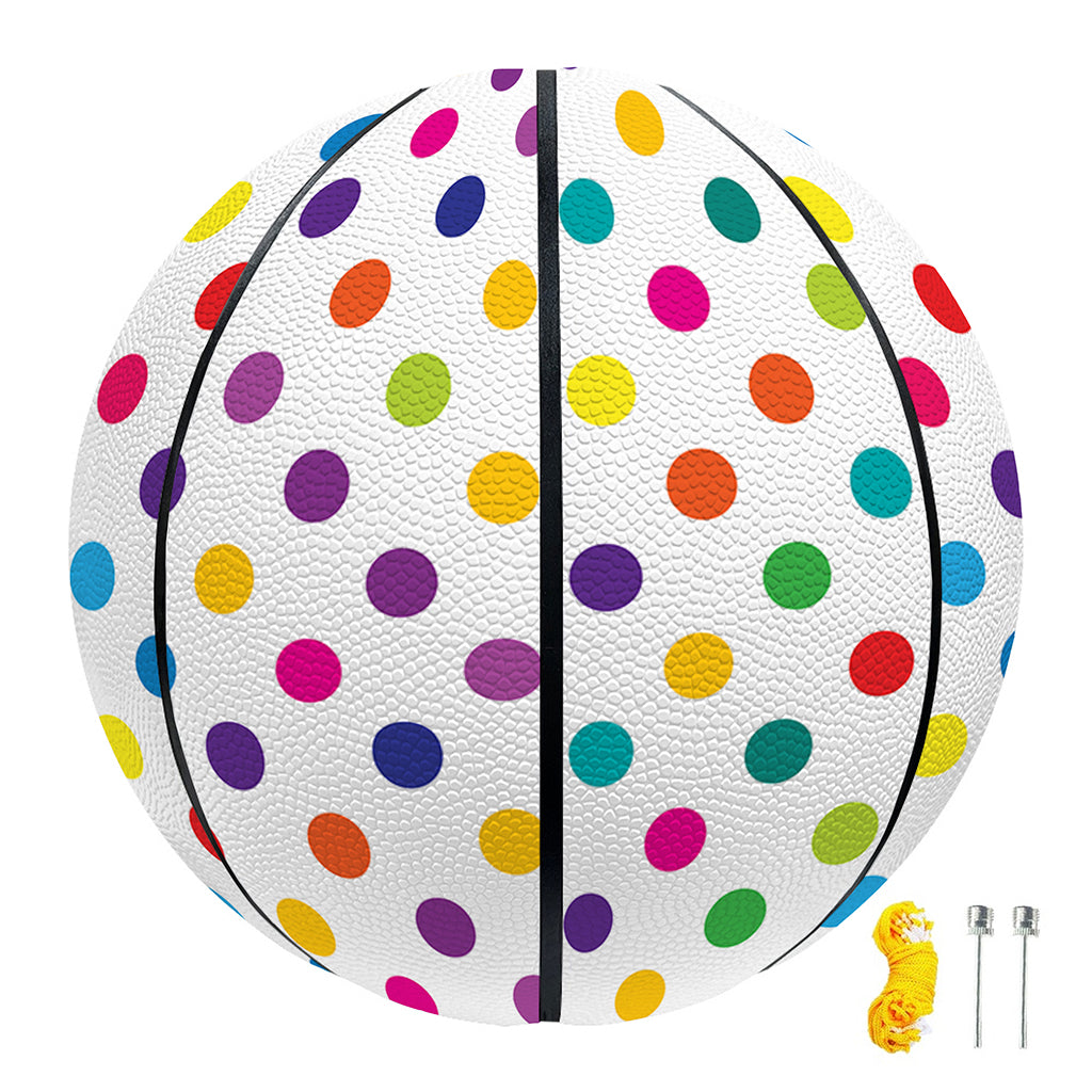 Colorful Polka Dot Pattern Print Basketball