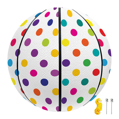 Colorful Polka Dot Pattern Print Basketball