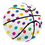 Colorful Polka Dot Pattern Print Basketball