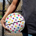 Colorful Polka Dot Pattern Print Basketball