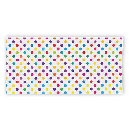Colorful Polka Dot Pattern Print Beach Towel