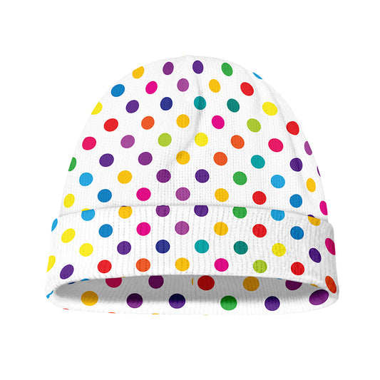 Colorful Polka Dot Pattern Print Beanie