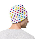 Colorful Polka Dot Pattern Print Beanie
