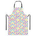 Colorful Polka Dot Pattern Print Bib Apron With Pocket