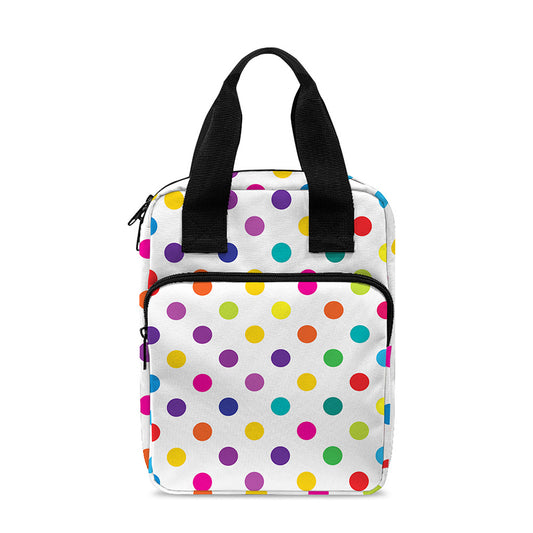 Colorful Polka Dot Pattern Print Bible Tote Bag