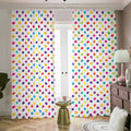 Colorful Polka Dot Pattern Print Dimout Pencil Pleat Curtains