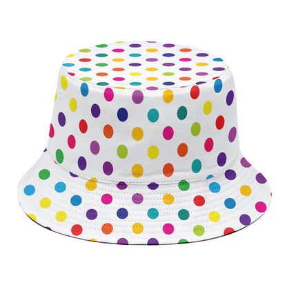 Colorful Polka Dot Pattern Print Bucket Hat