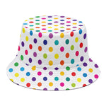 Colorful Polka Dot Pattern Print Bucket Hat