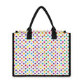 Colorful Polka Dot Pattern Print Canvas Tote Bag