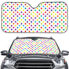 Colorful Polka Dot Pattern Print Car Windshield Sun Shade