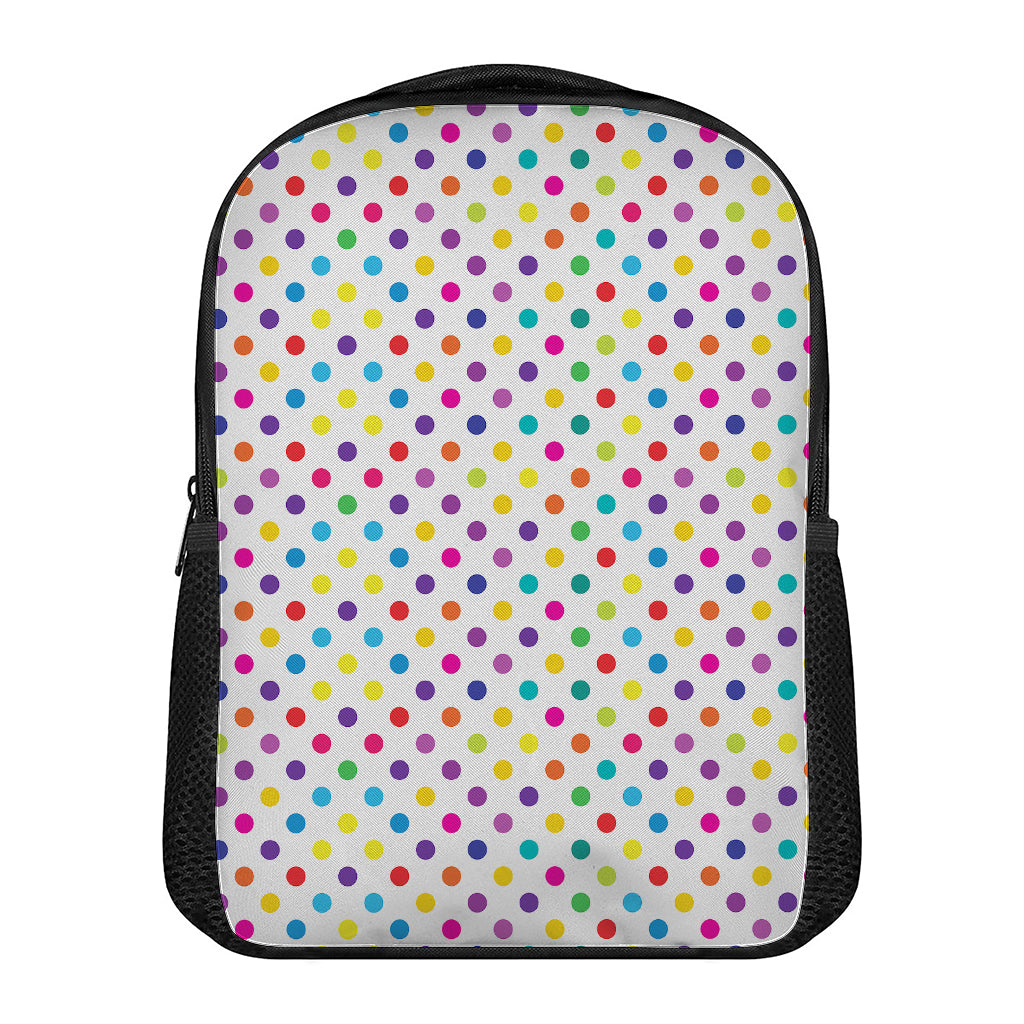 Colorful Polka Dot Pattern Print Casual Backpack