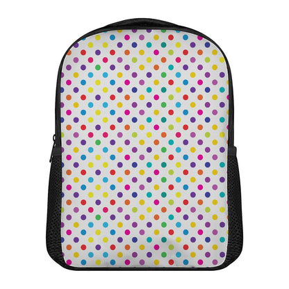 Colorful Polka Dot Pattern Print Casual Backpack