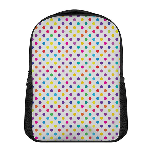 Colorful Polka Dot Pattern Print Casual Backpack