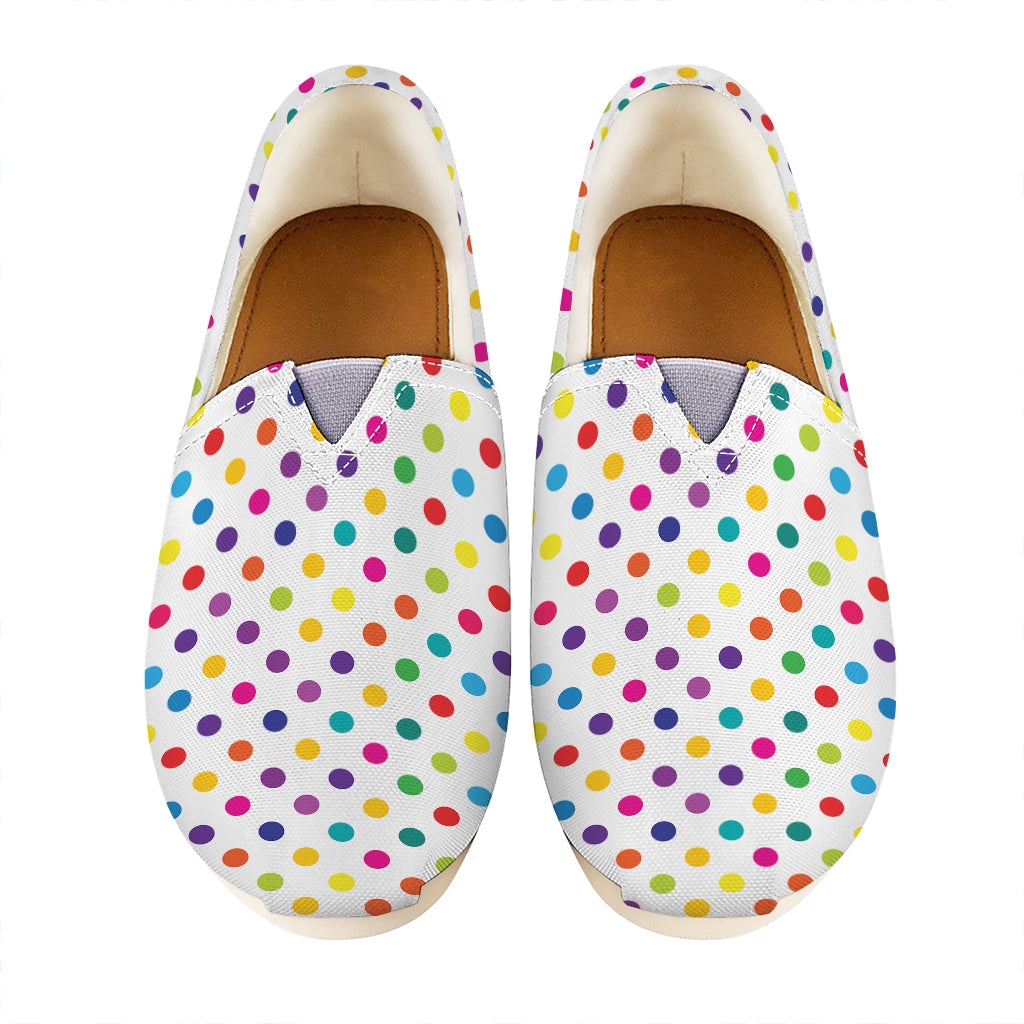 Colorful Polka Dot Pattern Print Casual Shoes