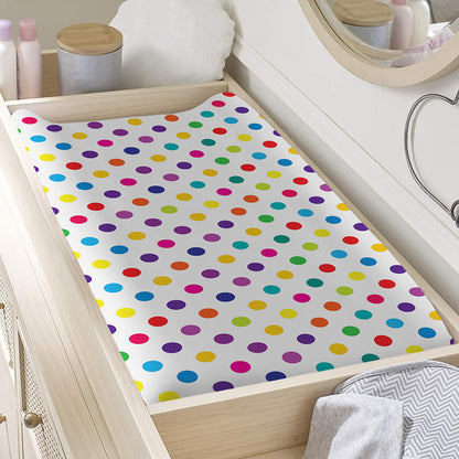 Colorful Polka Dot Pattern Print Changing Pad Cover