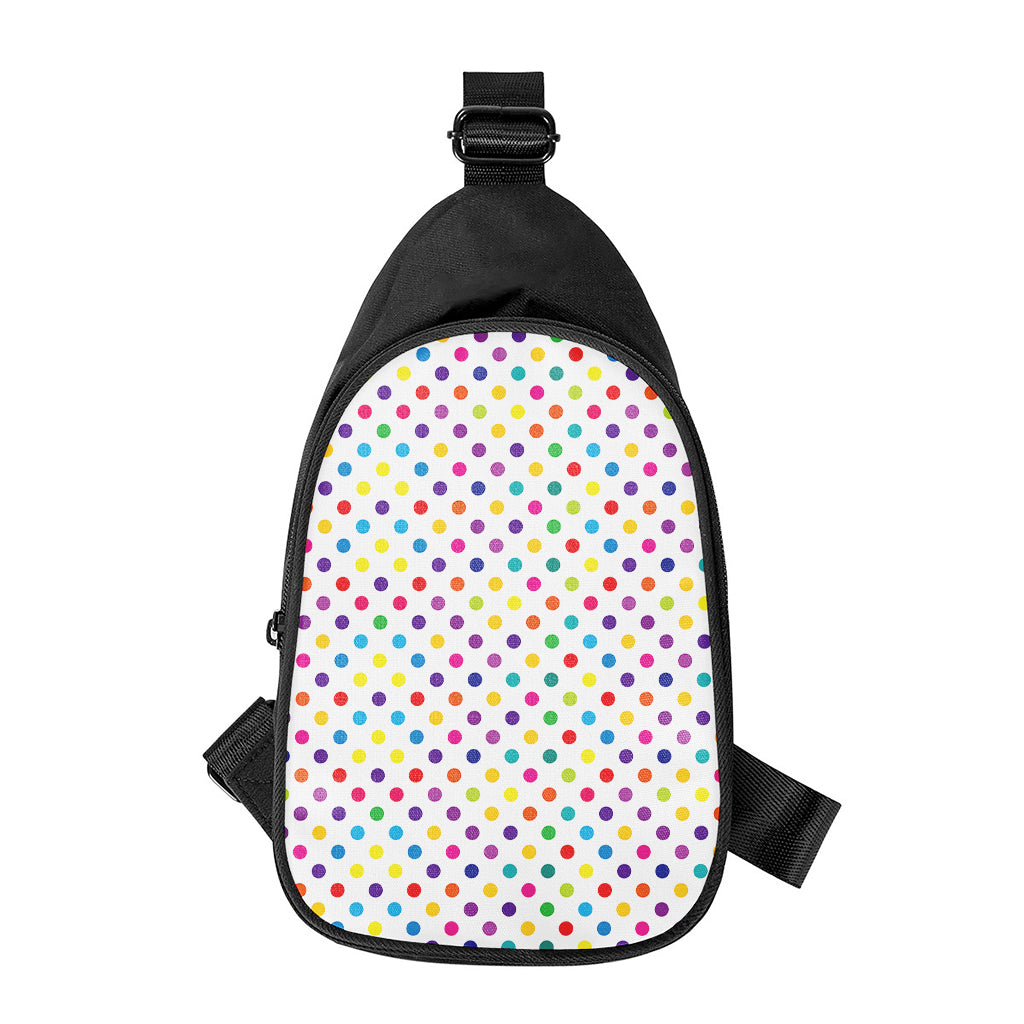 Colorful Polka Dot Pattern Print Chest Bag