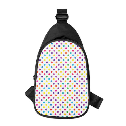 Colorful Polka Dot Pattern Print Chest Bag