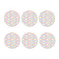 Colorful Polka Dot Pattern Print Coaster Set