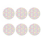 Colorful Polka Dot Pattern Print Coaster Set
