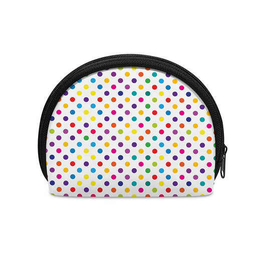 Colorful Polka Dot Pattern Print Coin Purse