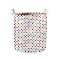 Colorful Polka Dot Pattern Print Collapsible Laundry Basket
