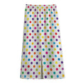 Colorful Polka Dot Pattern Print Cotton Front Slit Maxi Skirt