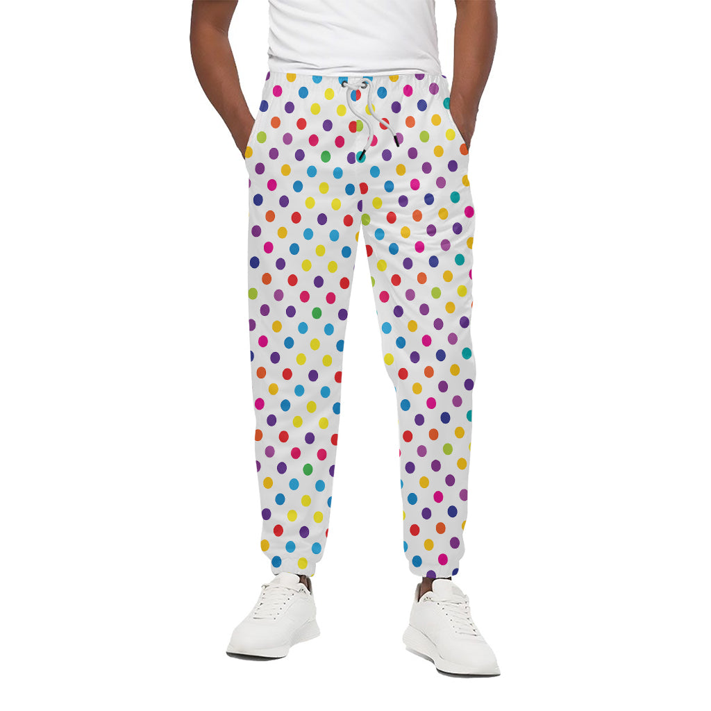 Colorful Polka Dot Pattern Print Cotton Pants