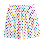 Colorful Polka Dot Pattern Print Cotton Shorts