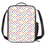 Colorful Polka Dot Pattern Print Crossbody Lunch Bag
