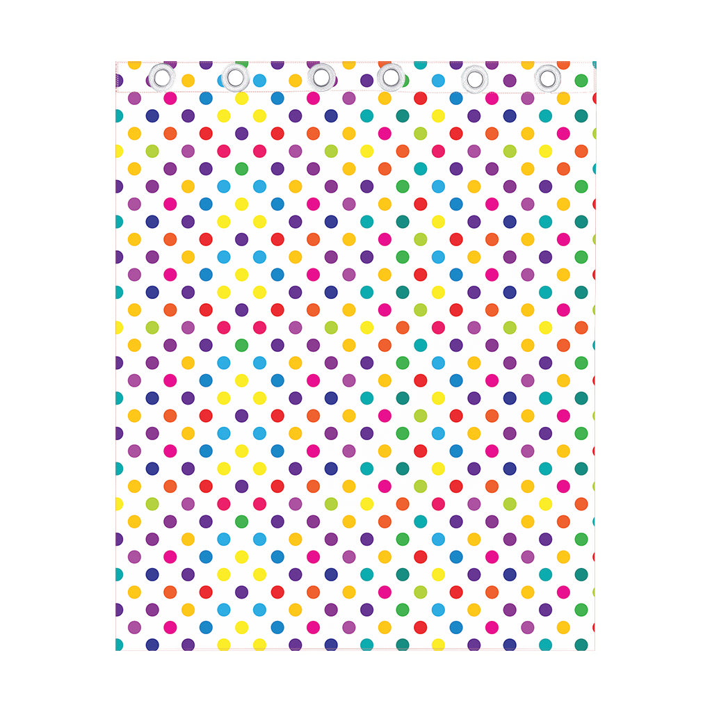 Colorful Polka Dot Pattern Print Curtain