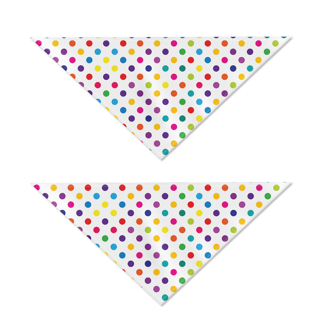 Colorful Polka Dot Pattern Print Dog Bandana