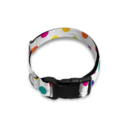 Colorful Polka Dot Pattern Print Dog Collar