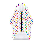Colorful Polka Dot Pattern Print Dog Zip Up Hoodie
