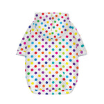 Colorful Polka Dot Pattern Print Dog Zip Up Hoodie
