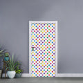 Colorful Polka Dot Pattern Print Door Sticker
