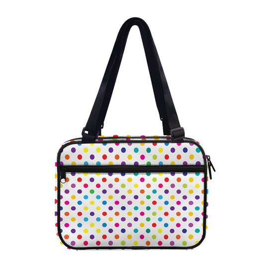 Colorful Polka Dot Pattern Print Double Strap Bible Bag
