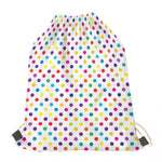Colorful Polka Dot Pattern Print Drawstring Bag