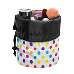 Colorful Polka Dot Pattern Print Drawstring Makeup Bag