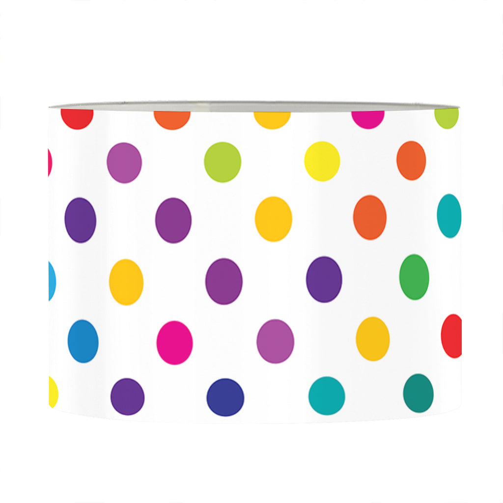 Colorful Polka Dot Pattern Print Drum Lamp Shade
