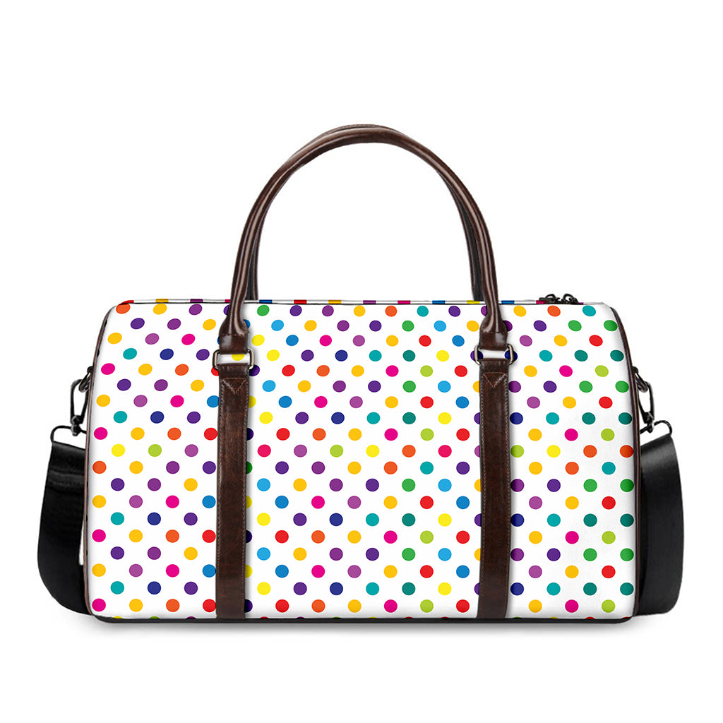 Colorful Polka Dot Pattern Print Duffle Bag