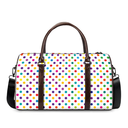 Colorful Polka Dot Pattern Print Duffle Bag