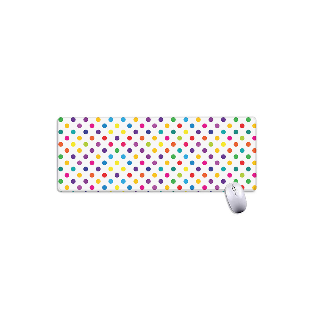 Colorful Polka Dot Pattern Print Extended Mouse Pad