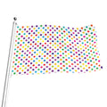 Colorful Polka Dot Pattern Print Flag