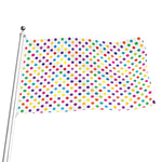 Colorful Polka Dot Pattern Print Flag